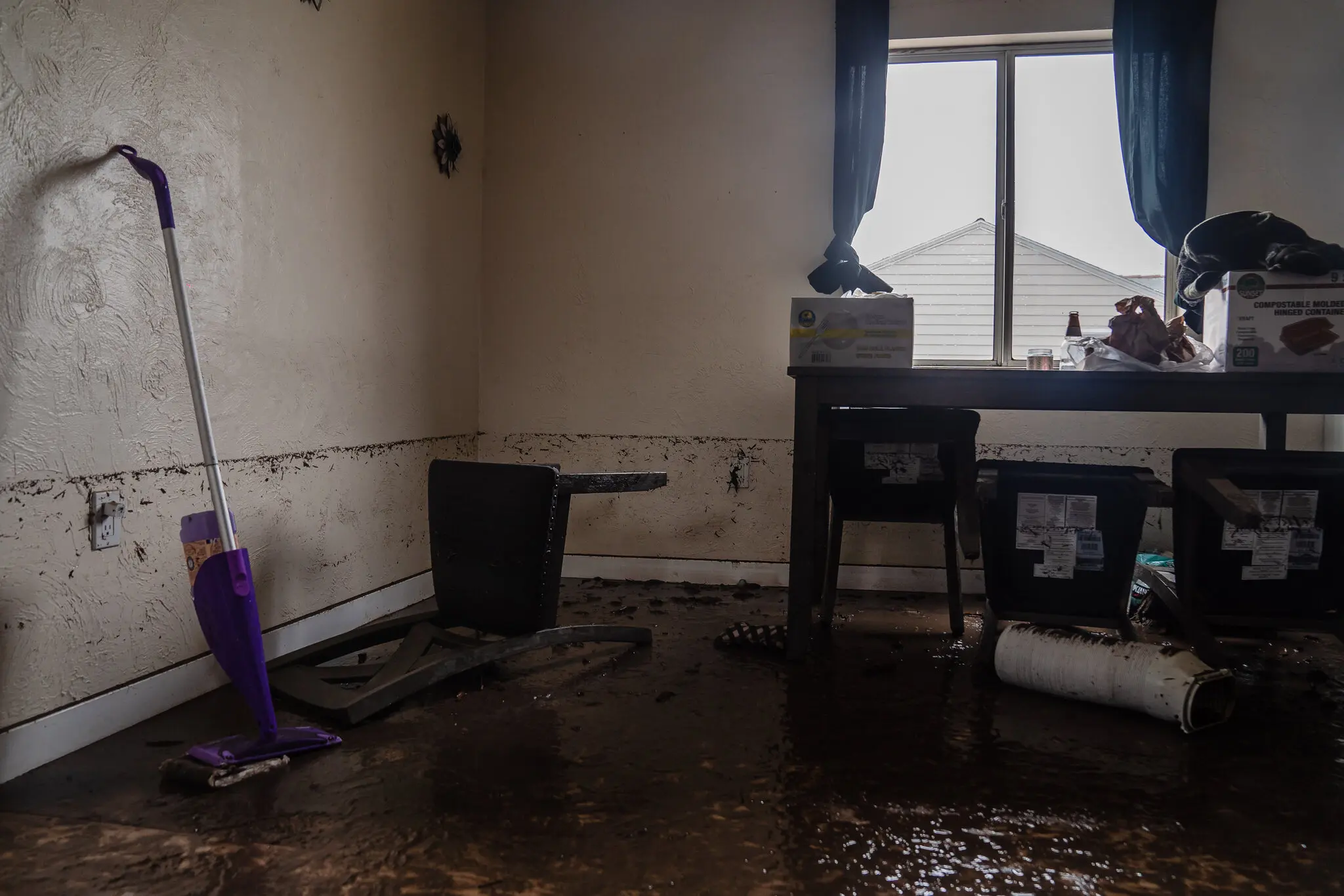 The home of the Monarrez and Lopez family was damaged by heavy flooding in the Southcrest neighborhood of San Diego.